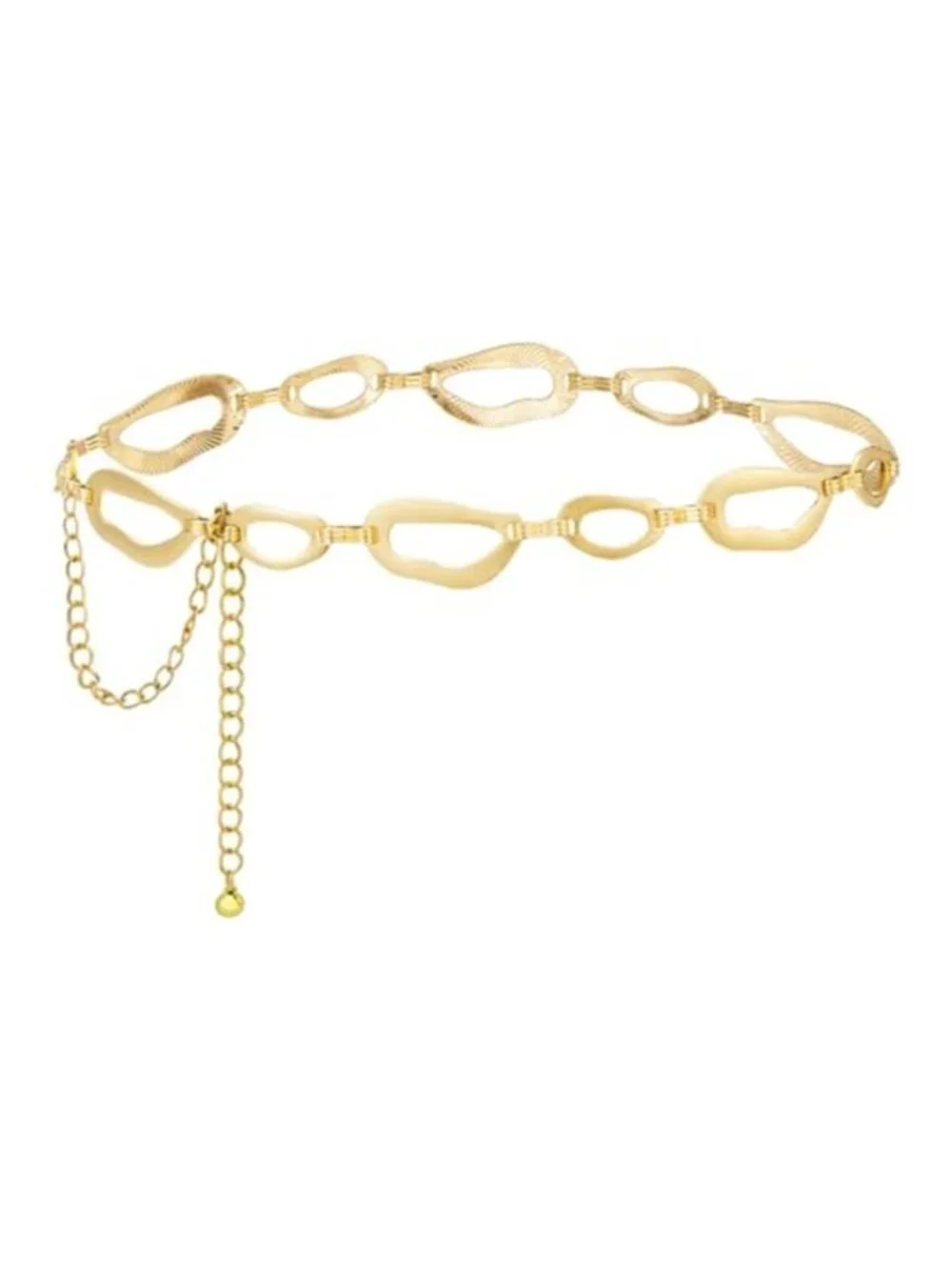 Chian Belt for Women Fashion Boho Metal Waist Body Chain Circle Link Belt